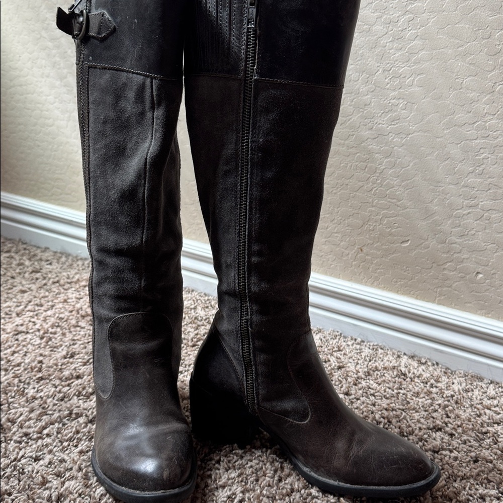 Born Black Heeled Boots